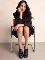 Preto - Tênis Chunky Brogue Forever Comfort ® com cadarço - Imagem 4 de 9