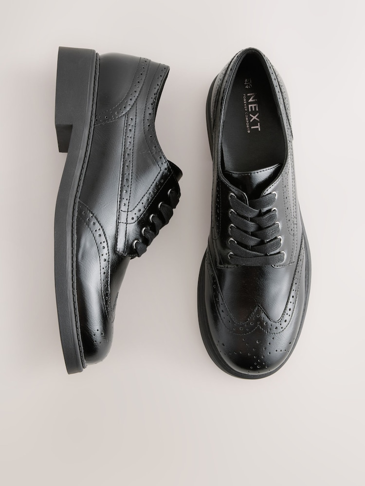 Preto - Tênis Chunky Brogue Forever Comfort ® com cadarço - Imagem 9 de 9
