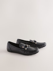 Negro - Forever Comfort® Leather Trim Driver Loafers - Imagen 2 de 6