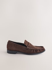 Čokoladno rjav semiš - Forever Comfort® Premium Leather With Motionflex Ruched Loafers - Slika 3 iz 5