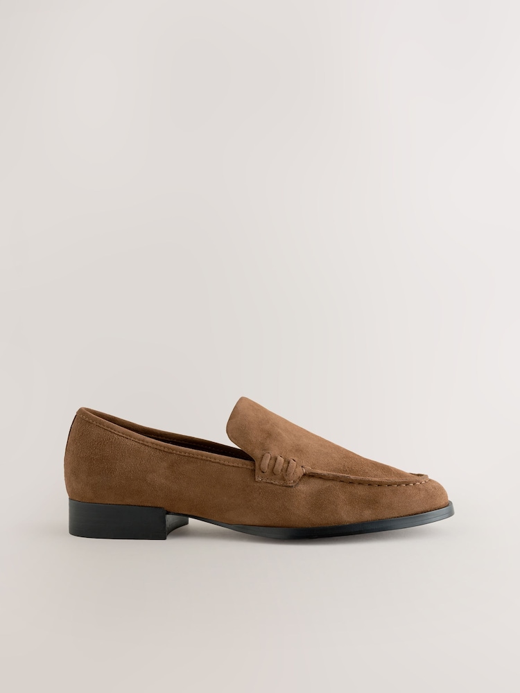 Tan Brown Forever Comfort® Leather Round Toe Clean Loafers - Image 2 of 11 Tan Brown Forever Comfort® Leather Round Toe Clean Loafers - Image 2 of 11