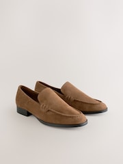 Tan Brown Forever Comfort® Leather Round Toe Clean Loafers - Image 3 of 11