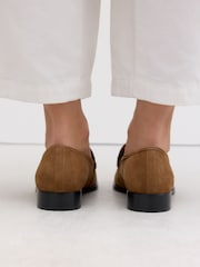 Tan Brown Forever Comfort® Leather Round Toe Clean Loafers - Image 5 of 11