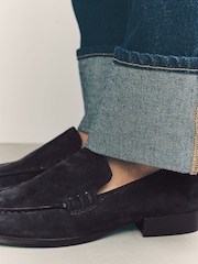 Navy Forever Comfort® Leather Round Toe Clean Loafers - Image 9 of 11