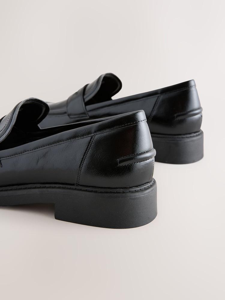 Black Forever Comfort® Round Toe Chunky Platform Loafers - Image 10 of 10