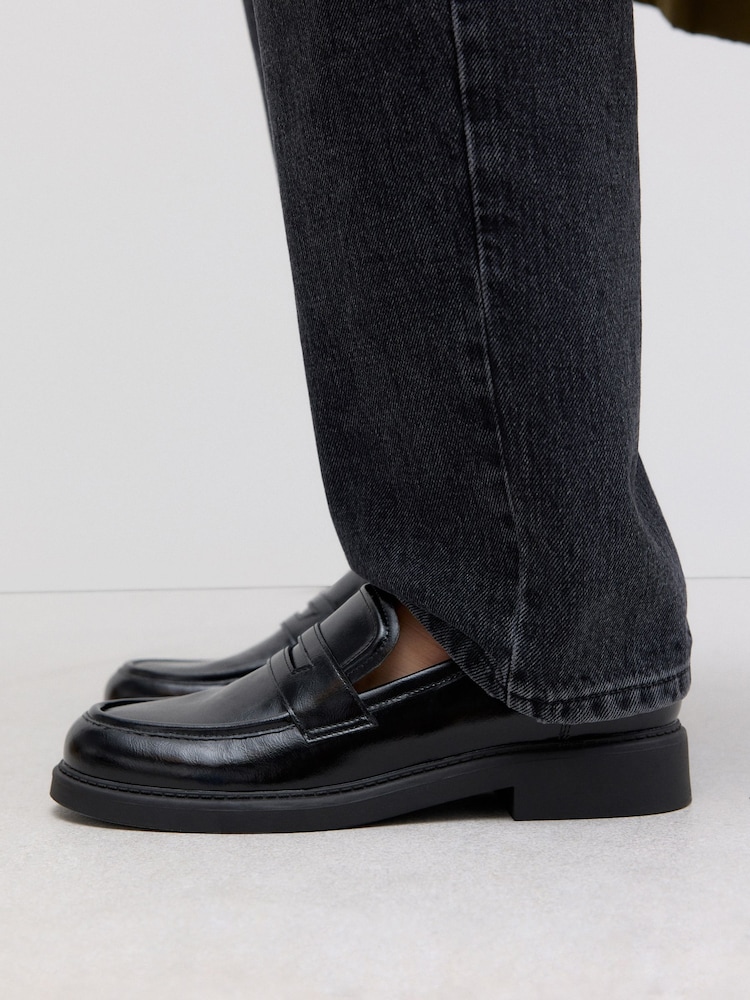 Black Forever Comfort® Round Toe Chunky Platform Loafers - Image 2 of 10