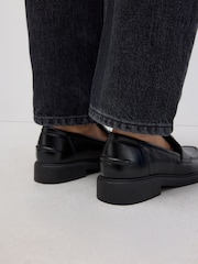 Black Forever Comfort® Round Toe Chunky Platform Loafers - Image 3 of 10