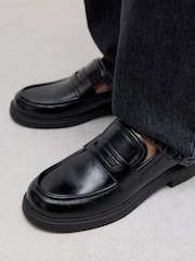 Black Forever Comfort® Round Toe Chunky Platform Loafers - Image 4 of 10