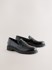 Black Forever Comfort® Round Toe Chunky Platform Loafers - Image 7 of 10