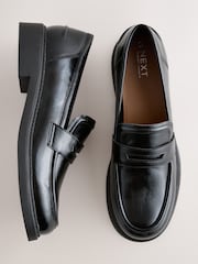 Black Forever Comfort® Round Toe Chunky Platform Loafers - Image 8 of 10