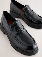 Black Forever Comfort® Round Toe Chunky Platform Loafers - Image 9 of 10