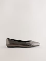 Pewter - Sapatilhas de couro Forever Comfort® com bico quadrado - Imagem 3 de 9