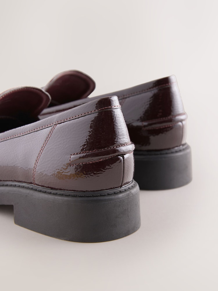 Berry Red - Forever Comfort® Round Toe Chunky Platform Loafers - Imagem 11 de 11