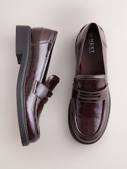 Berry Red - Forever Comfort® Round Toe Chunky Platform Loafers - Imagem 7 de 11