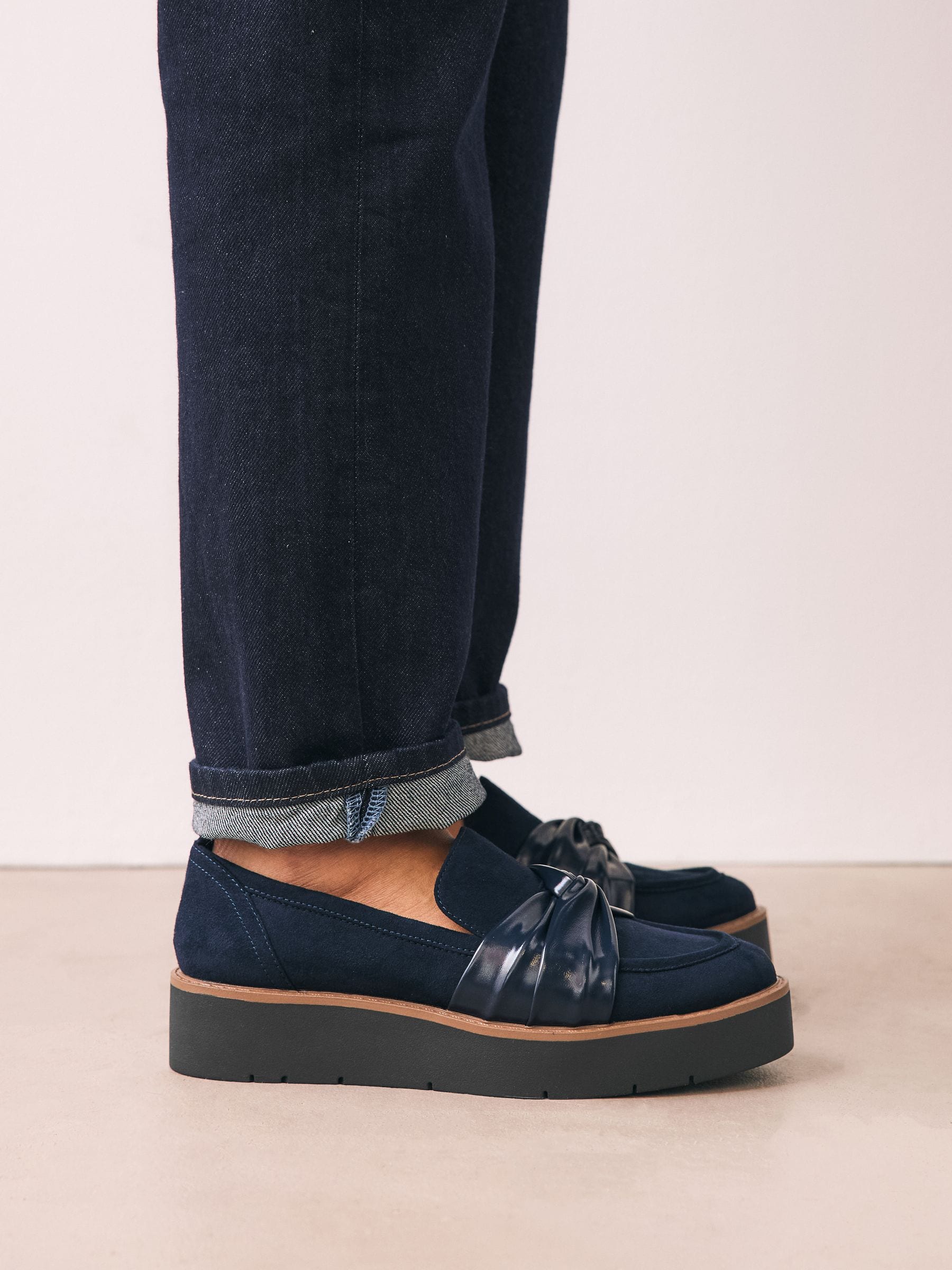 Buy Navy Chunky Twist Loafers from Next USA