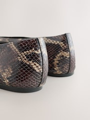 Snake Standard/Wide Fit Forever Comfort® Leather Round Toe Ballerinas - Image 10 of 10