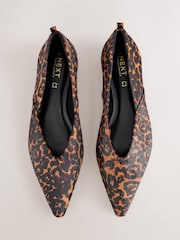 Leopard Forever Comfort® Premium Leather Pointed Toe Ballerinas - Image 1 of 5
