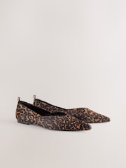 Leopard Forever Comfort® Premium Leather Pointed Toe Ballerinas - Image 2 of 5