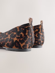 Leopard Forever Comfort® Premium Leather Pointed Toe Ballerinas - Image 4 of 5