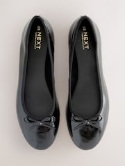 Black Patent Standard/Wide Fit Forever Comfort® Round Toe Ballerina Shoes - Image 1 of 5