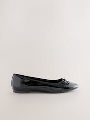 Black Patent Standard/Wide Fit Forever Comfort® Round Toe Ballerina Shoes - Image 3 of 5