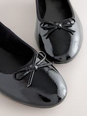 Black Patent Standard/Wide Fit Forever Comfort® Round Toe Ballerina Shoes - Image 4 of 5