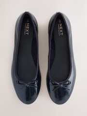 Navy Patent Standard/Wide Fit Forever Comfort® Round Toe Ballerina Shoes - Image 6 of 8