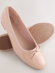 Blush Pink Patent Standard/Wide Fit Forever Comfort® Round Toe Ballerina Shoes - Image 5 of 5