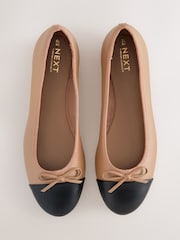 Nude Toe Cap Standard/Wide Fit Forever Comfort® Round Toe Ballerina Shoes - Image 1 of 5
