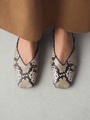 Snake Forever Comfort® Square Toe Ballerinas - Image 1 of 10