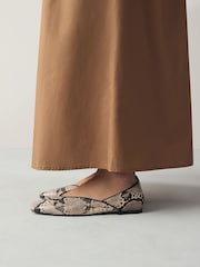 Snake Forever Comfort® Square Toe Ballerinas - Image 4 of 10