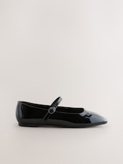 Black Patent Forever Comfort® Square Toe Mary Jane Shoes - Image 3 of 7