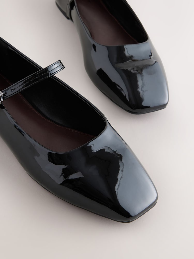 Black Patent Forever Comfort® Square Toe Mary Jane Shoes - Image 7 of 7