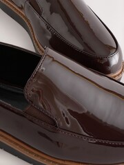 بني لامع - Extra Wide Fit Forever Comfort® Slip On Clean Chunky Sole Loafers - صورة 4 من 5