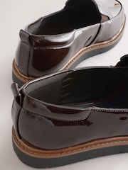 بني لامع - Extra Wide Fit Forever Comfort® Slip On Clean Chunky Sole Loafers - صورة 5 من 5