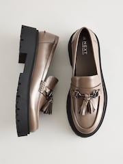 Mocha Brown Forever Comfort Chunky Platform Tassel Loafers - Image 1 of 5
