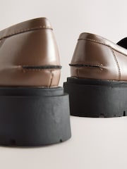 Mocha Brown Forever Comfort Chunky Platform Tassel Loafers - Image 4 of 5