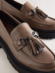 Mocha Brown Forever Comfort® Chunky Platform Tassel Loafers - Image 9 of 11