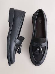 Black Forever Comfort Tassel Round Toe Loafers - Image 1 of 5