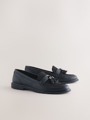 Black Forever Comfort Tassel Round Toe Loafers - Image 2 of 5