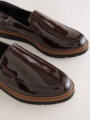 Charol en marrón - Extra Wide Fit Forever Comfort® Slip On Clean Chunky Sole Loafers - Imagen 5 de 10