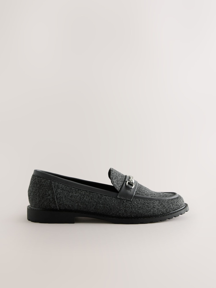 Grey Forever Comfort® Trim Hardware Round Toe Loafers - Image 1 of 10