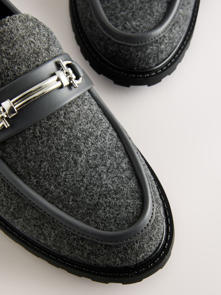Grey Forever Comfort® Trim Hardware Round Toe Loafers - Image 10 of 10
