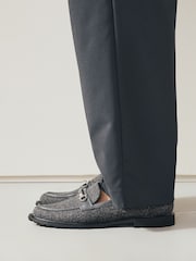 Grey Forever Comfort® Trim Hardware Round Toe Loafers - Image 3 of 10