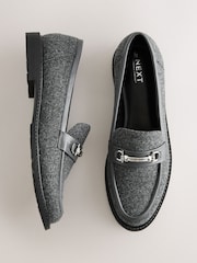 Grey Forever Comfort® Trim Hardware Round Toe Loafers - Image 6 of 10