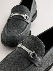 Grey Forever Comfort® Trim Hardware Round Toe Loafers - Image 8 of 10