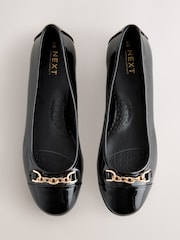 Black Forever Comfort® Chain Hardware Ballerina Flats - Image 1 of 5