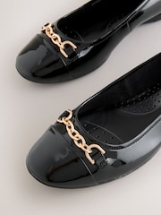 Black Forever Comfort® Chain Hardware Ballerina Flats - Image 5 of 5