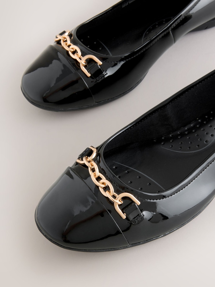 Black Forever Comfort® Chain Hardware Ballerina Flats - Image 5 of 5