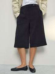 Black Forever Comfort® Leather Square Toe Ballerina Flats - Image 3 of 11